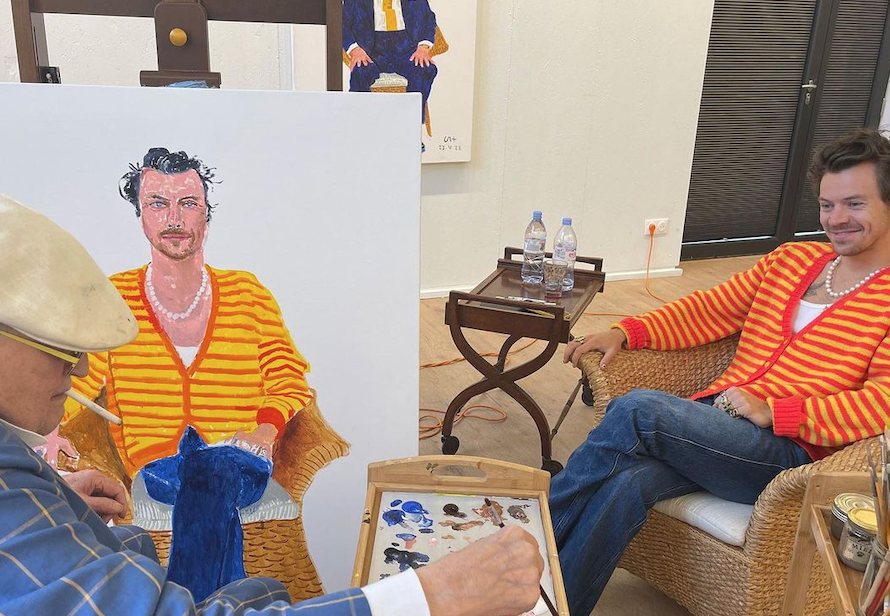 El Legendario Artista David Hockney Hizo Un Retrato De Harry Styles