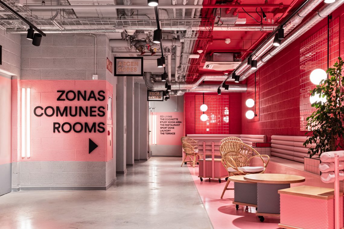 El proyecto de interiorismo para una residencia de estudiantes moderna