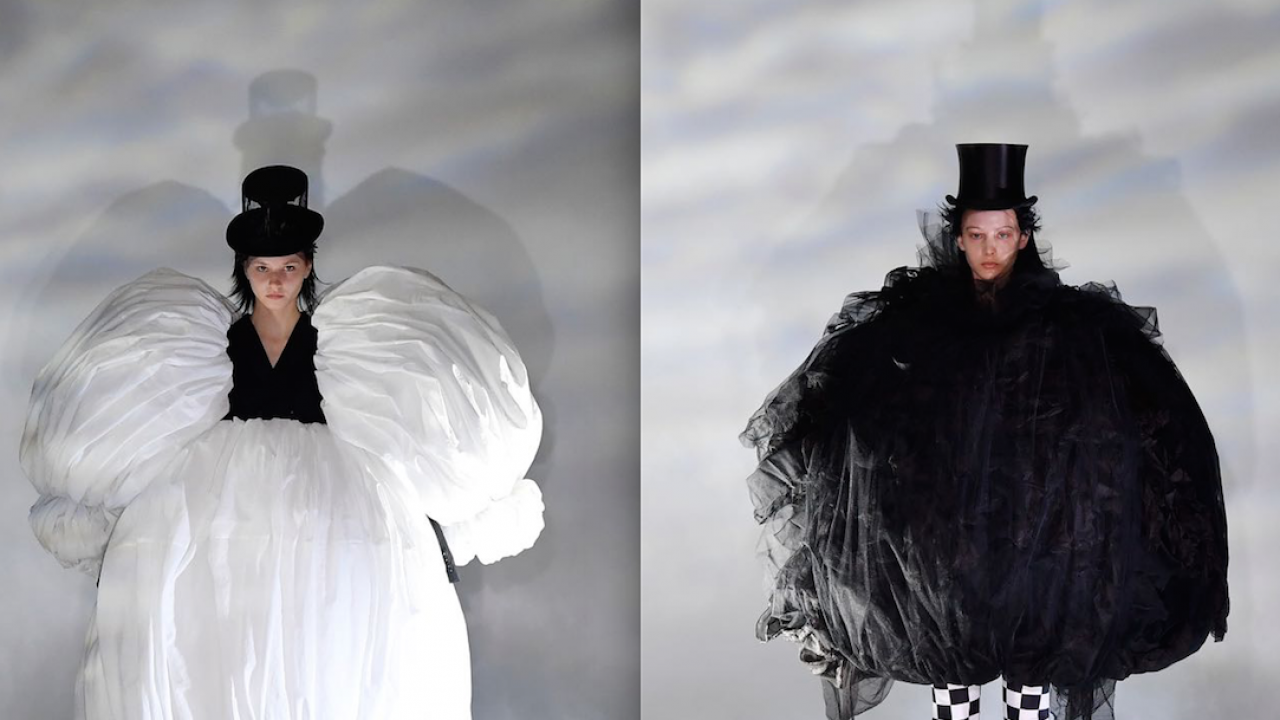 La moda se viste de blanco y negro en la nueva coleccion de Comme Des Garcons PuroDiseno