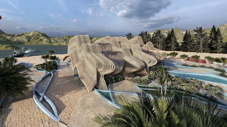 Un restaurante con techo de piedra que sigue la línea del mar – PuroDiseño