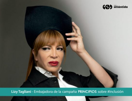 Lizy Tagliani imagen de la campaña sobre #Inclusión de Grupo Atlántida