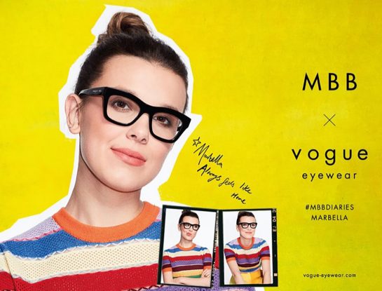 Millie Bobby Brown estrena una colección de anteojos de diseño retro