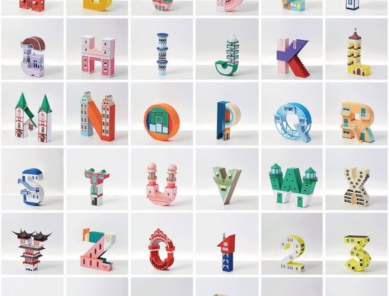 La diseñadora que une arquitectura y tipografía en papel (arte con todas las letras… y números)