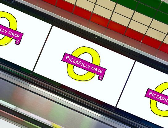 El subterráneo de Londres intervenido por el artista David Hockney