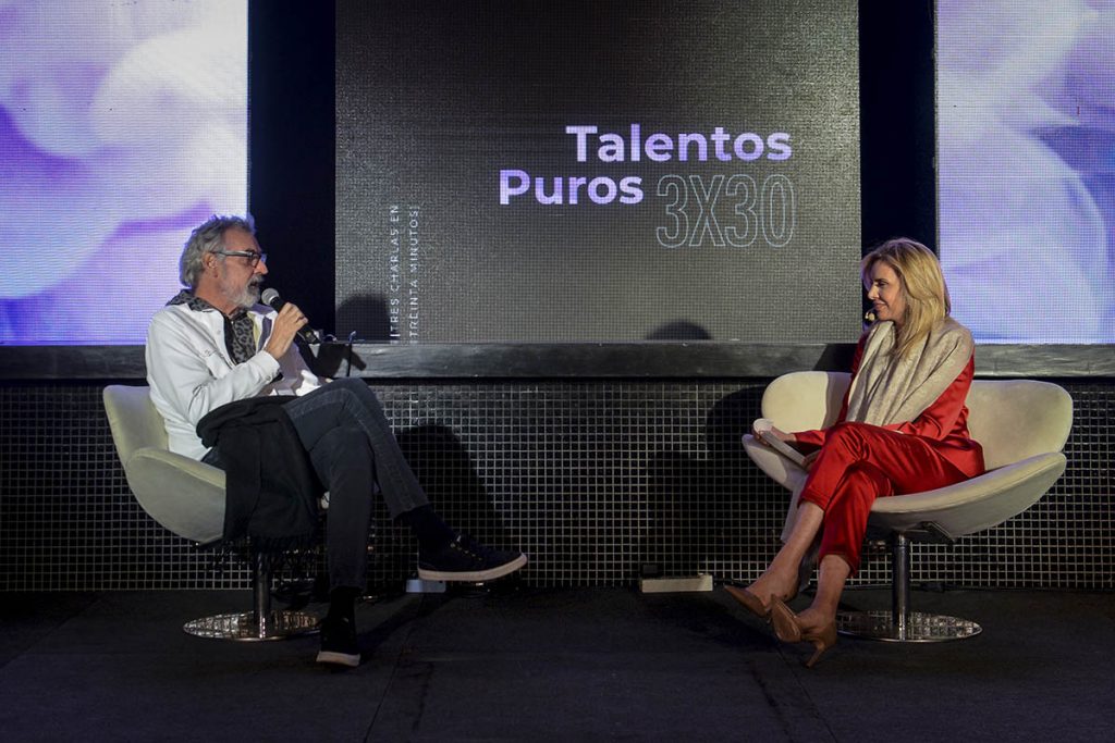 Benito Fernández y Adriana Salonia en las entrevistas Talentos Puros "3 x 30". 