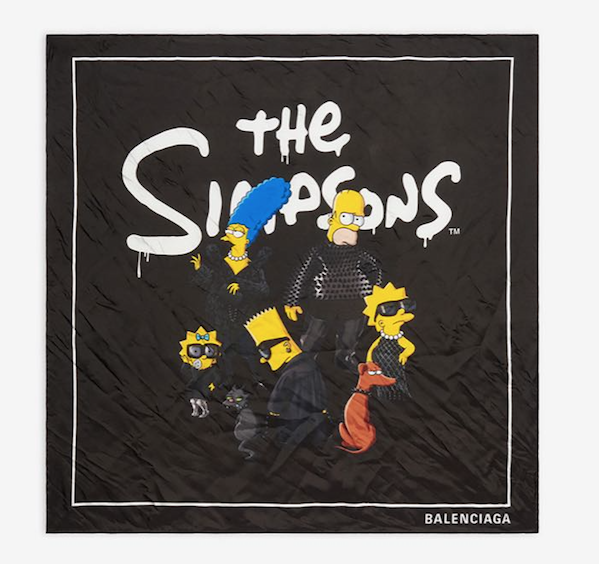 Un pañuelo de la colección Simpsons x Balenciaga. 