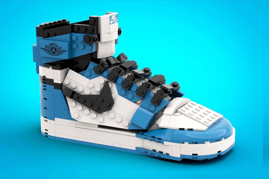 Las Air Jordan 1 de Lego se construyen usando 286 ladrillos. 