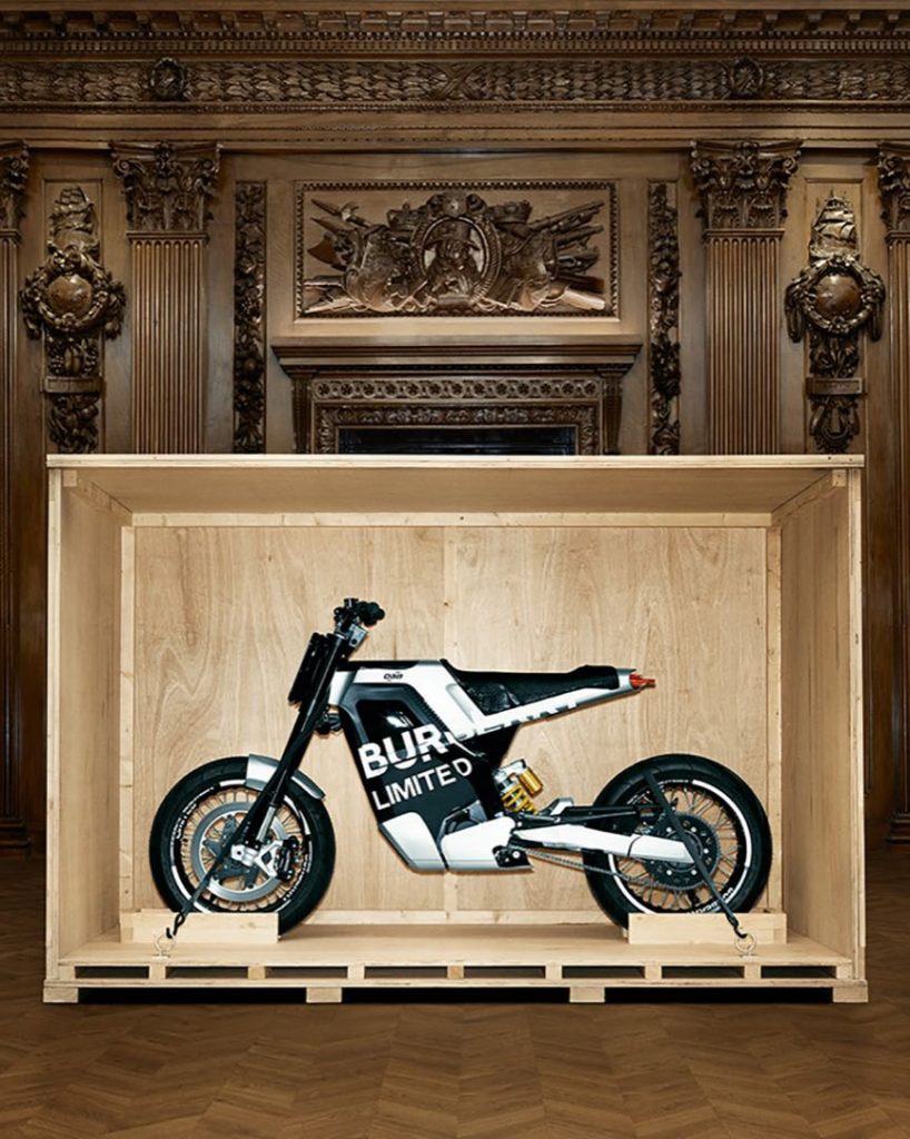 La motocicleta Concept E-RS Burberry Edition.