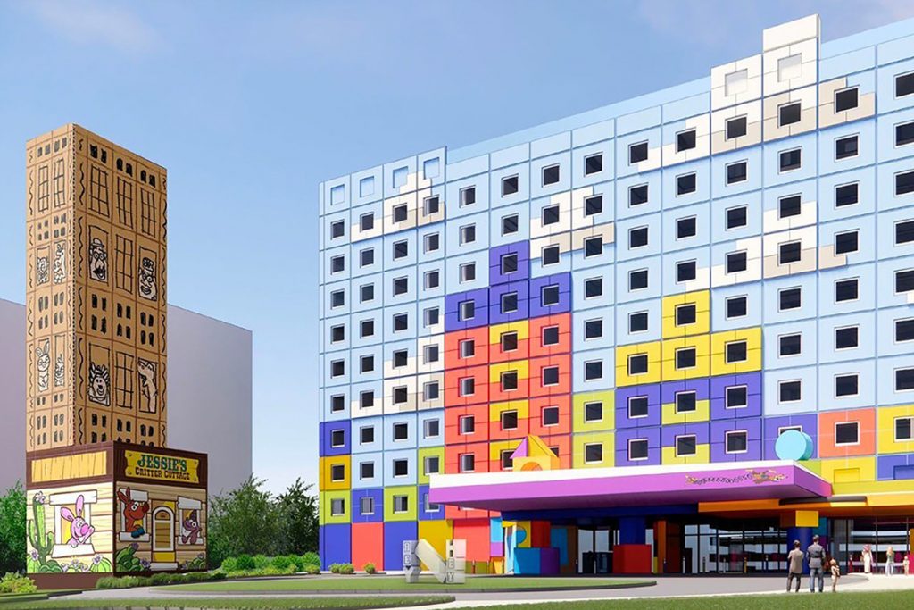 El Tokio Disney Resort Toy Story Hotel tendrá 11 pisos más un subsuelo, con 595 habitaciones. 