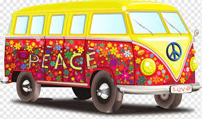 El símbolo de la paz viajó por el mundo en combis Volkswagen. 