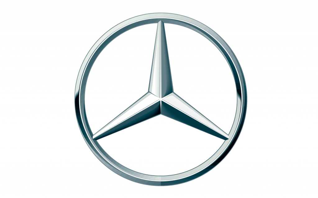 El logotipo de Mercedes Benz, muchas veces confundido con el diseño del símbolo de la paz. 