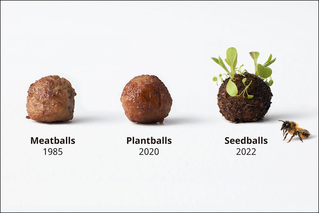 Las “bolas de semillas” de Ikea, hechas para ser plantadas y ayudar a salvar insectos en peligro de extinción. 