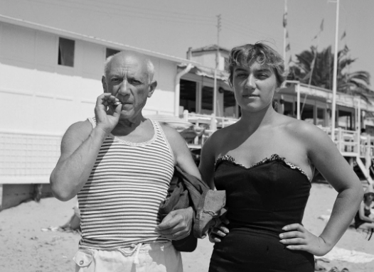 Pablo Picasso y su hija mayor Maya, María de la Concepción Widmaier-Picasso. 