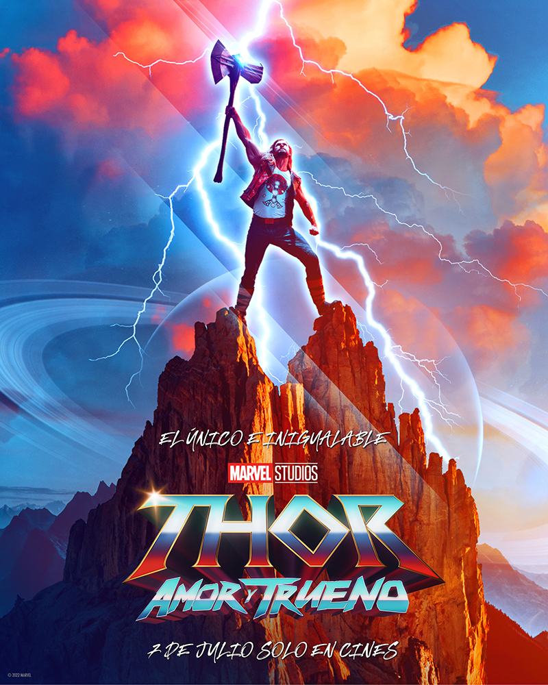 El póster oficial de "Thor: Amor y Trueno". Foto: gentileza Disney PR Argentina. 