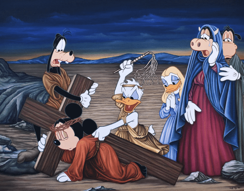 El arte basado en Disney de Rodolfo Loaiza ha generado controversias. 