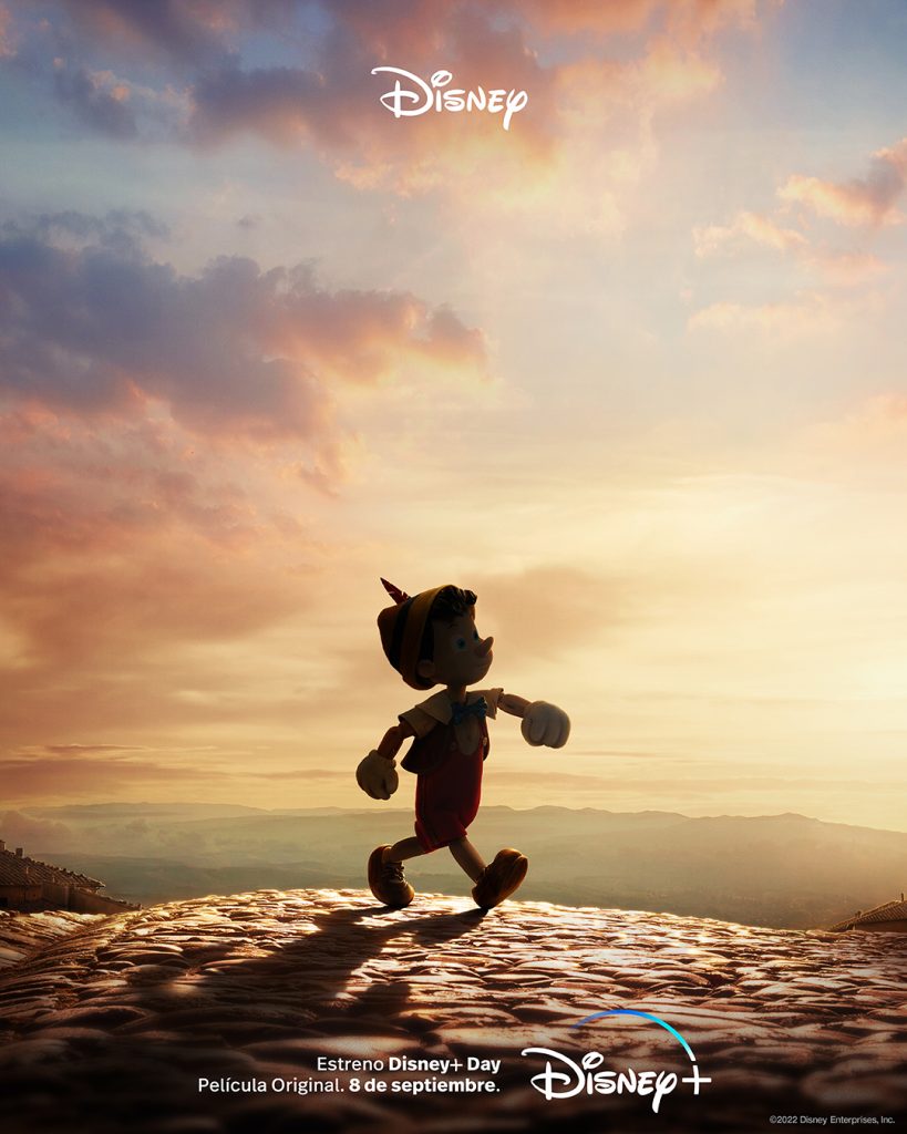 El póster de "Pinocho", la película de acción real dirigida por Robert Zemeckis.