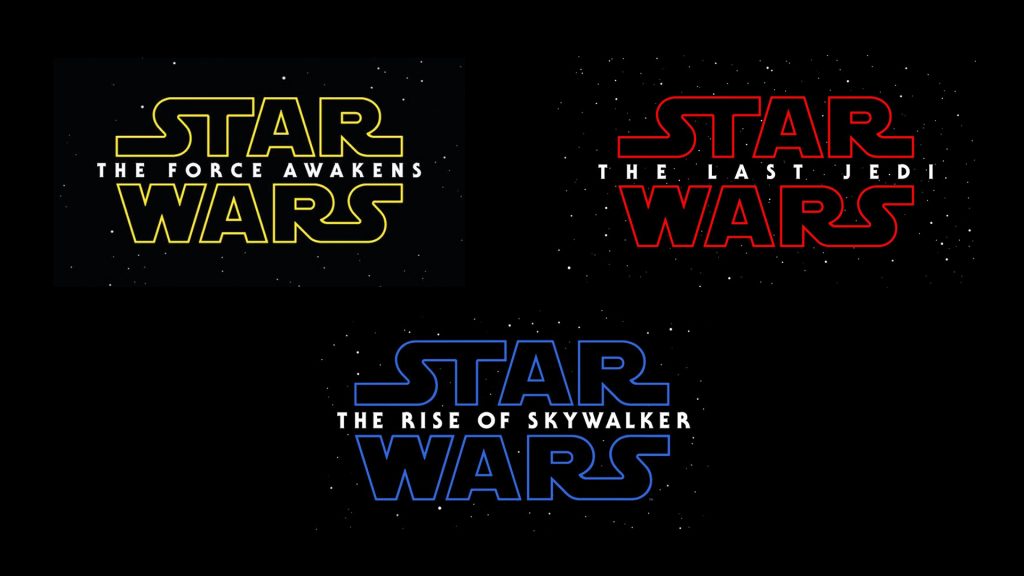 El logotipo de Star Wars cambió de color según los episodios de la saga. 