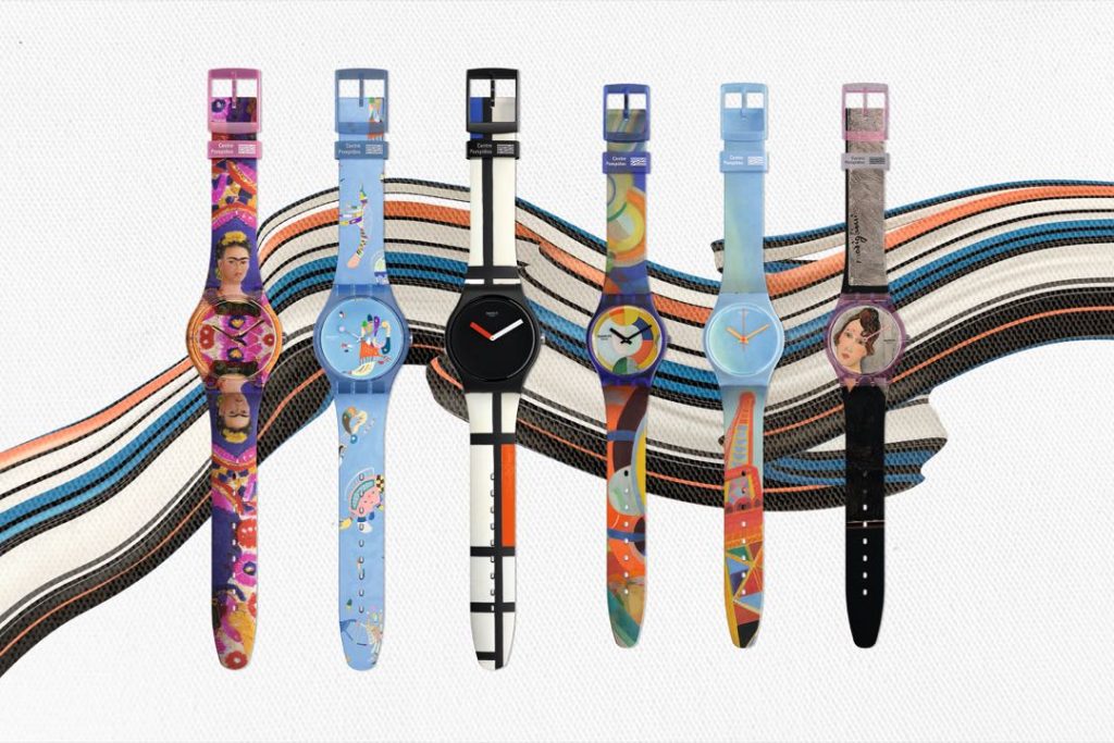 Los relojes de la colección "Swatch X Centre Pompidou". 