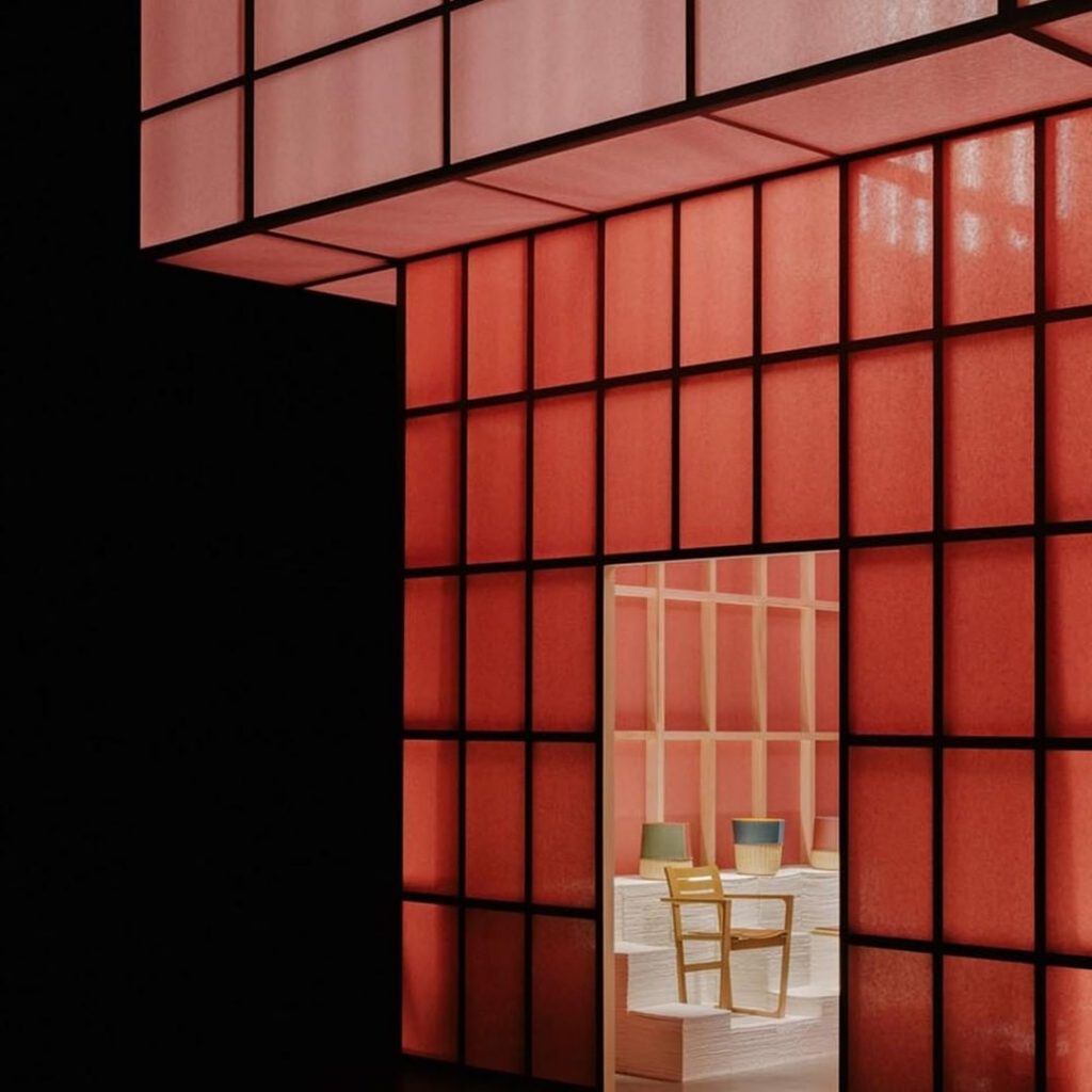 Hermès diseñó una extraordinaria instalación en Milán para presentar su colección para el hogar. 