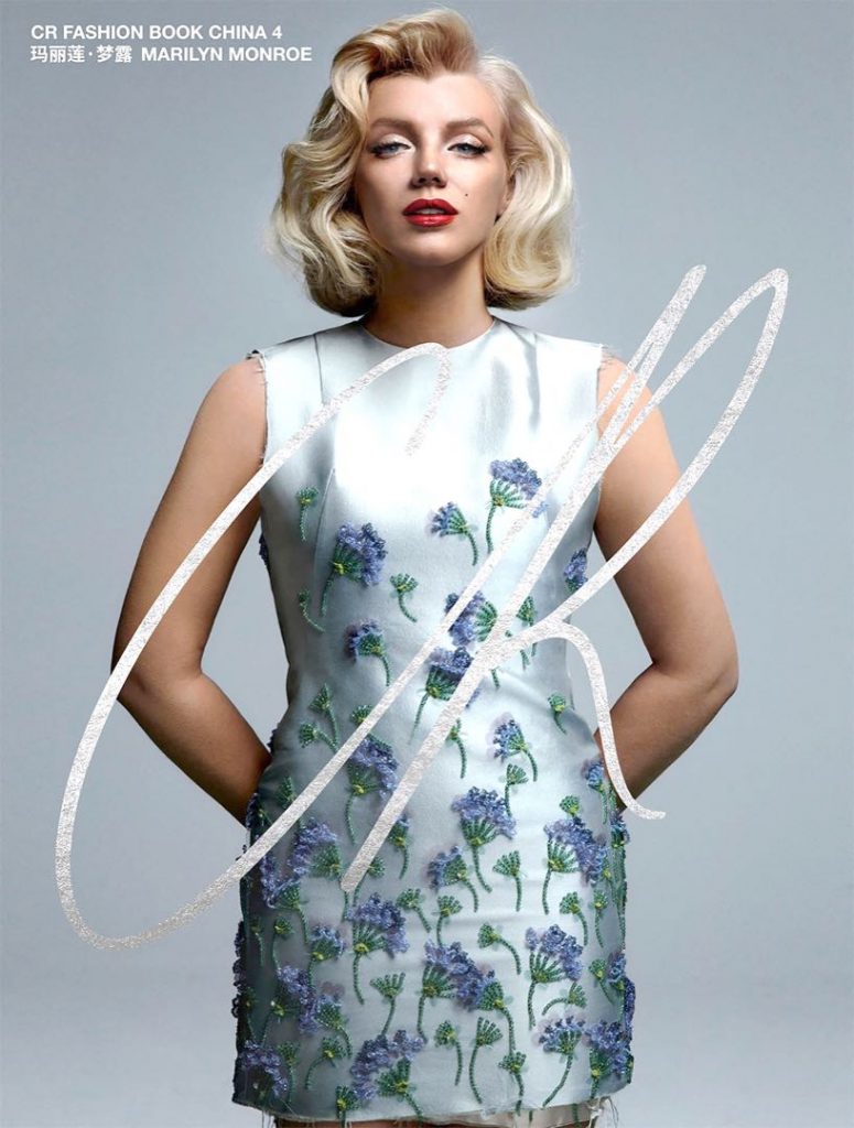 La publicación china “CR Fashion Book” sorprende con la reinvención digital de Marilyn Monroe. 