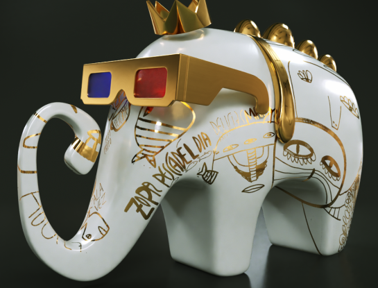 El elefante de Milo Lockett es la estrella de la primera colección de NFTs del artista argentino