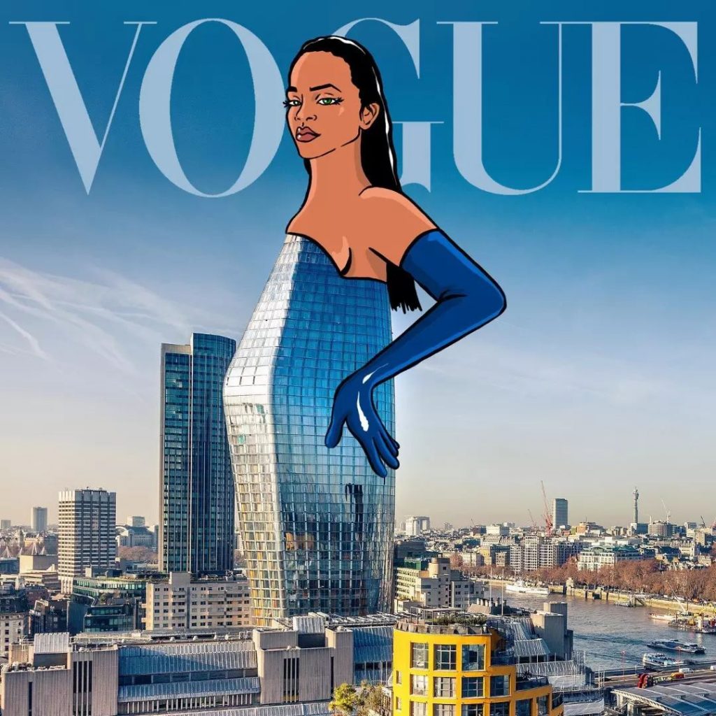 Rihanna "monumental" en una ilustración digital de Robin Yayla. 