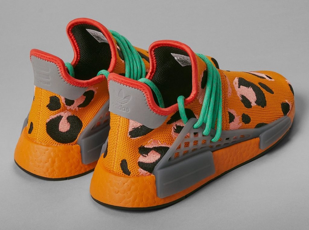 Pharrell x adidas Originals Hu NMD “Animal Print Orange”, con diseño y funcionalidad. 