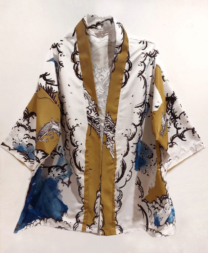 Kimono Dragón y Grullas de Sofía & Alfonso. 