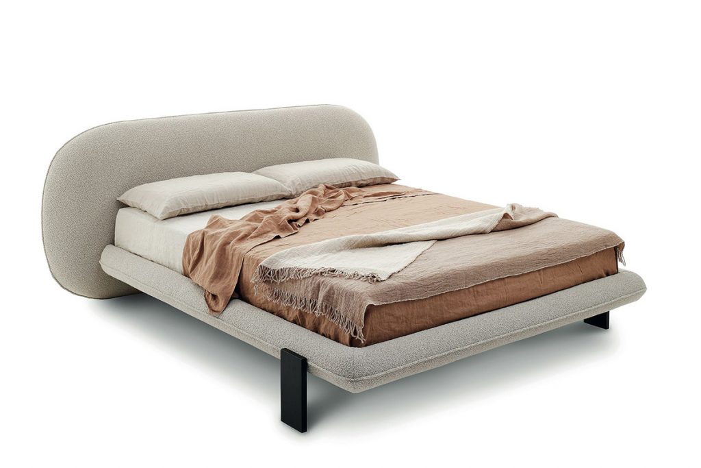Wabi bed, una cama que te abraza, diseño de Alain Gilles para Saba Italia.