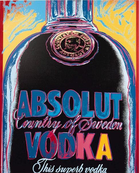 En los ´80 Warhol colaboró con Absolut Vodka. 