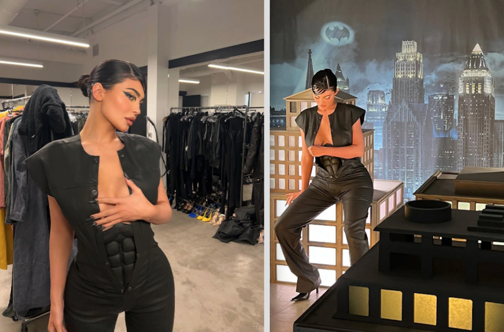 Kylie Jenner anticipó su colección de cosméticos inspirada en Batman posteando fotos suyas convertida en una “sexy Batman”.