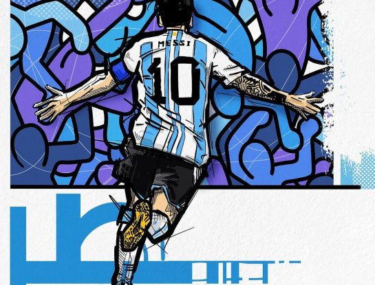 Un diseñador ilustra la pasión por la Selección Argentina en el Mundial Qatar 2022