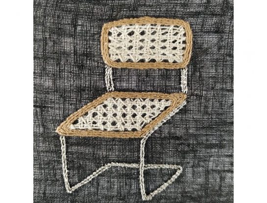 La artista Adriana Torres borda la silla Cesca: un original homenaje a un ícono del diseño