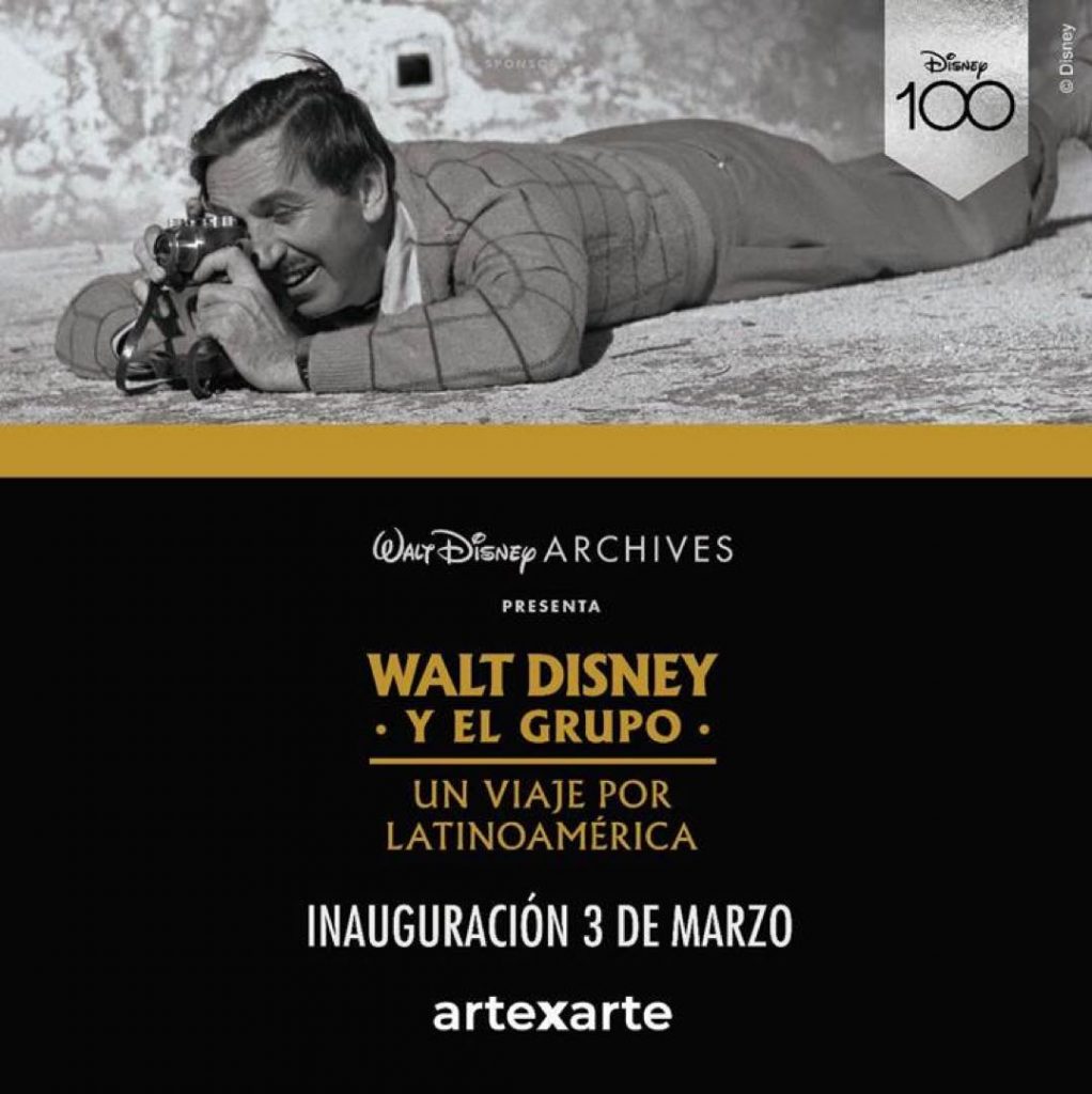 La muestra sobre el viaje de Walt Disney es en Arte x Arte. 