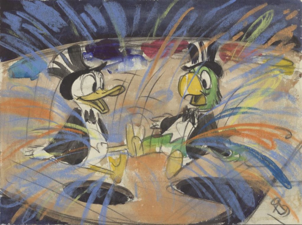 Boceto exhibido en la muestra “Walt Disney y El Grupo: Un viaje por Latinoamérica”.