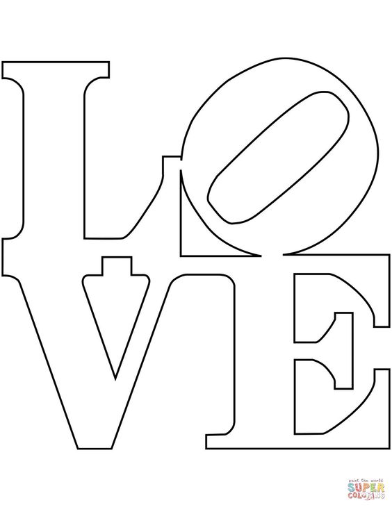 Cuatro letras serif, separadas en dos, y con la O inclinada. Simple y universal... Así es LOVE de Robert Indiana. 