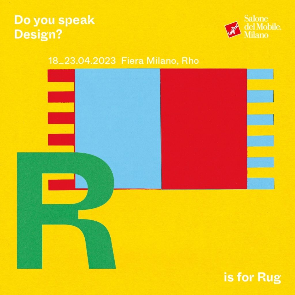 Con "R" de rug (alfombra), una imagen de la campaña de Leftloft x Gio Pastori. 