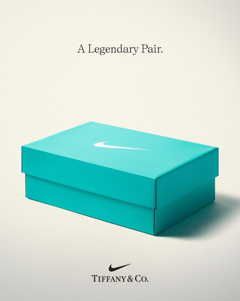 El anuncio de Nike x Tiffany & Co Air Force 1. 