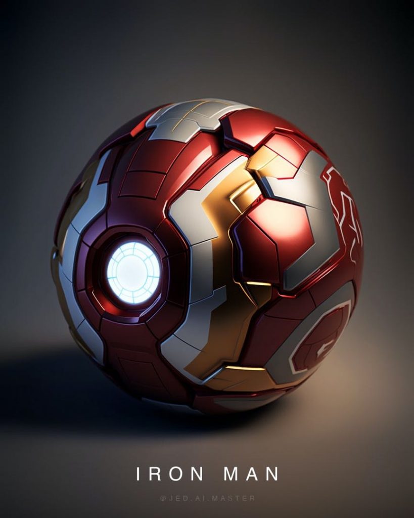 Diseño de pelota de fútbol de Paul Parsons con la IA Midjourney. 
