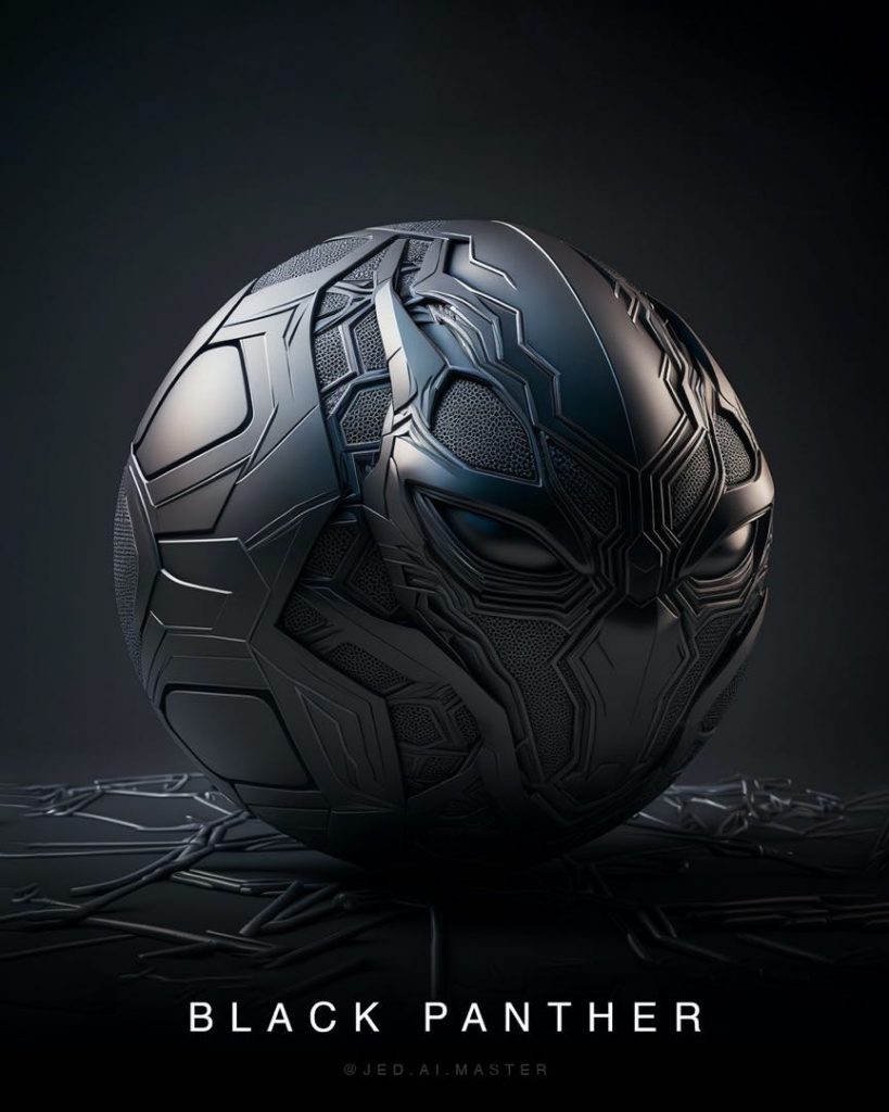 Diseño de pelota de fútbol de Paul Parsons con la IA Midjourney. 