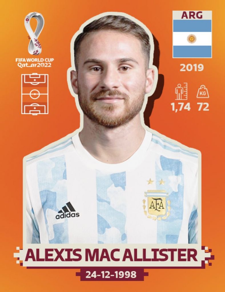 Alexis MacAllistter, otro crack de la Selección Argentina reivindicado por la diseñadora gráfica.