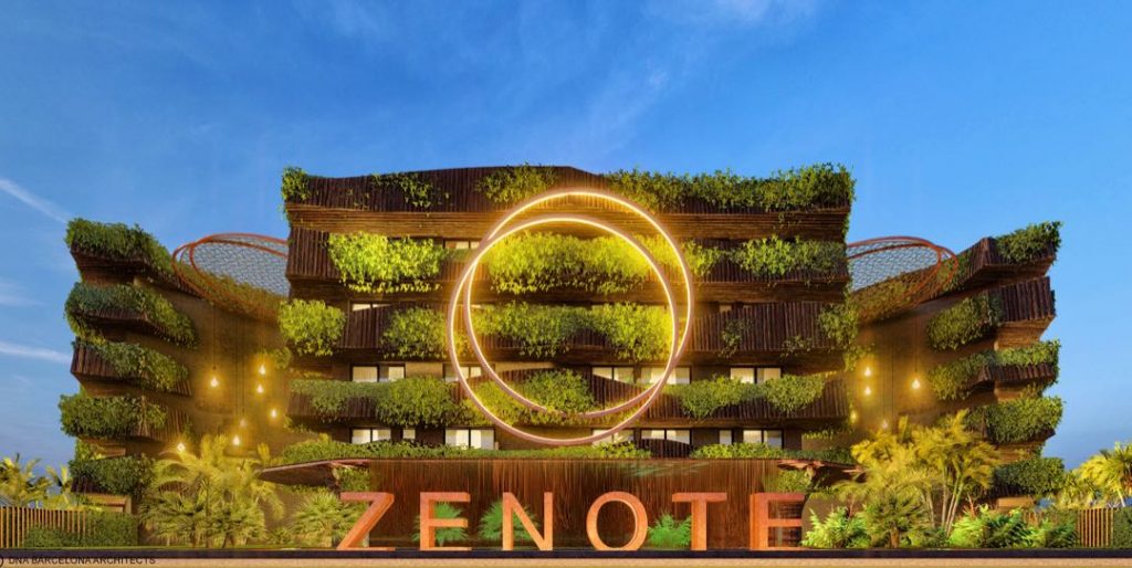 La arquitectura biofílica florece en el proyecto Zenote, en Tulum, México. 