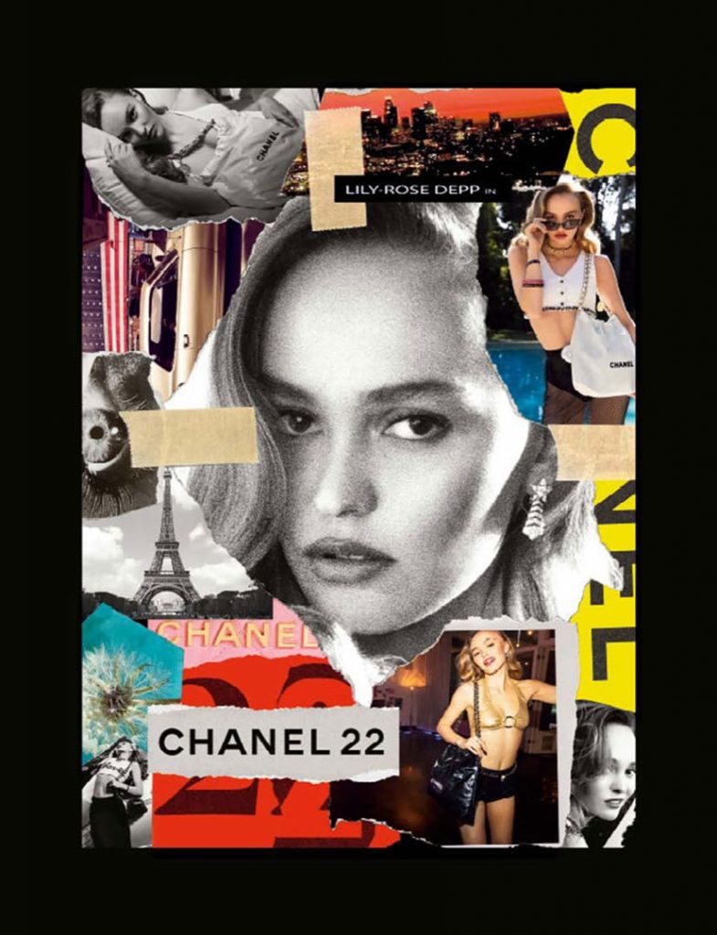 Lily Rose Depp en la campaña de Bag 22 de Chanel. 