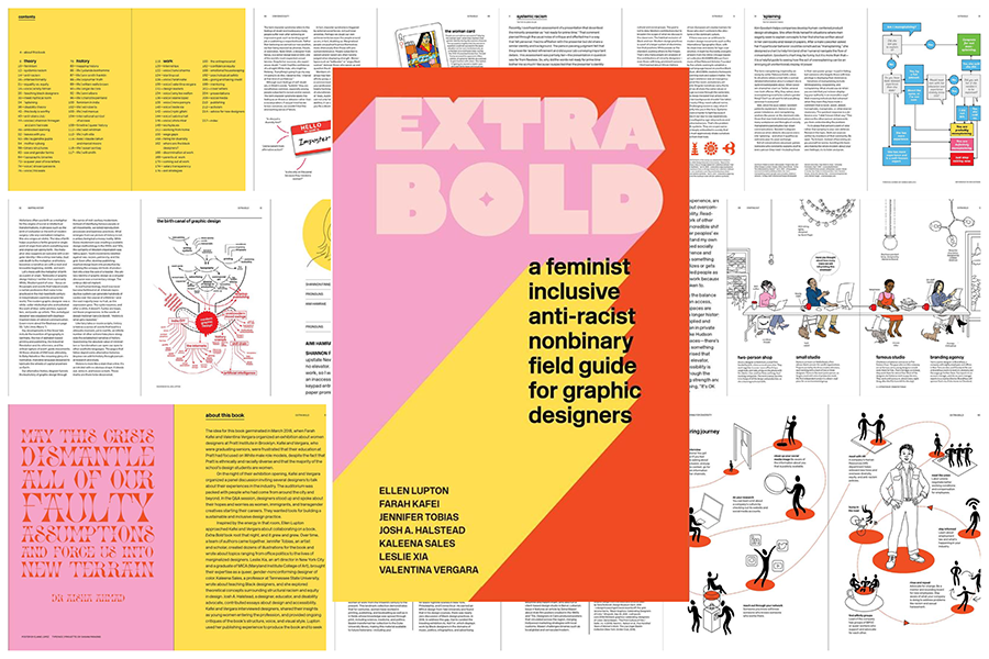 El libro "Extra Bold", considerado el libro “el manual profesional de diseño gráfico inclusivo”. 
