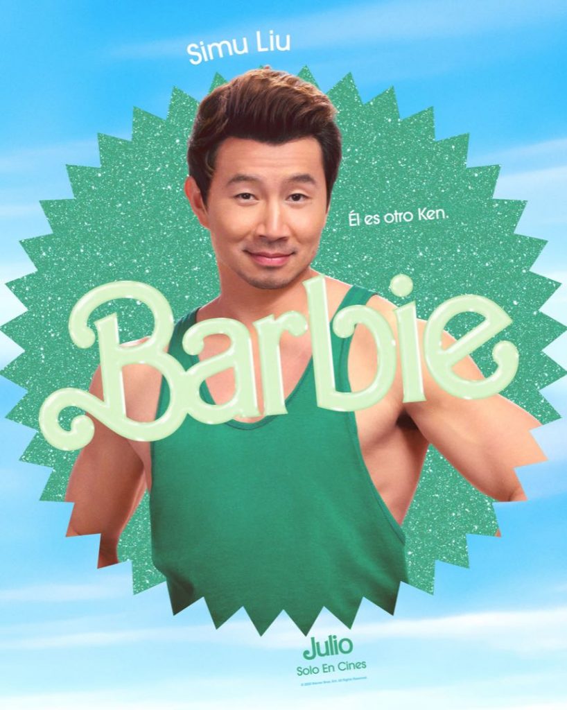 Simu Liu en el póster de la película Barbie. 