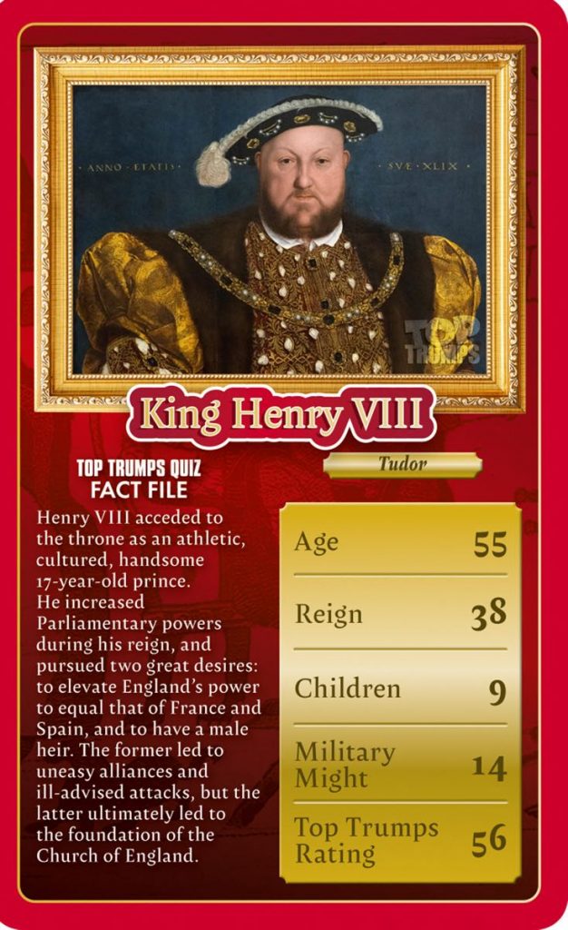 El juego de cartas enfrente a reyes antiguos con la realeza moderna. 
