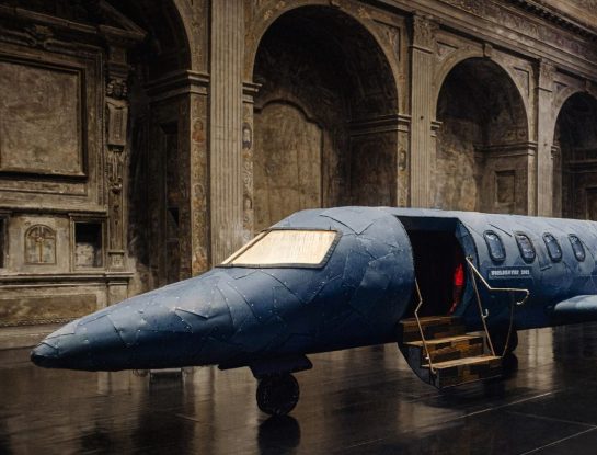 Así se hizo el avión de denim y con más diseño de la Tierra (y el cielo)