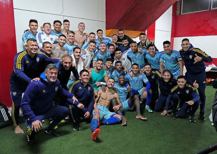 Boca estrenó la nueva camiseta con un triunfo ante Argentinos Juniors, en el Estadio Diego Armando Maradona. Foto: Instagram/ Javier Garcia Martino-Prensa CABJ. 