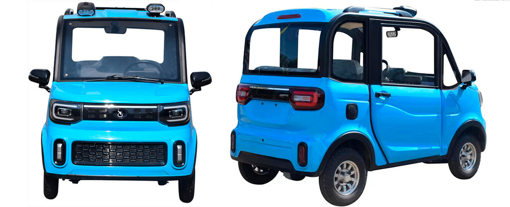 El mini coche eléctrico Chang Li tiene dos puertas y cuatro plazas.