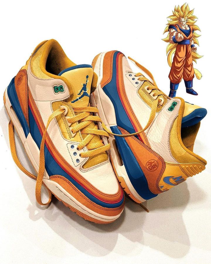 Sneakers de Nike temáticos de Dragon Ball creados por Andrew Chiou. 
